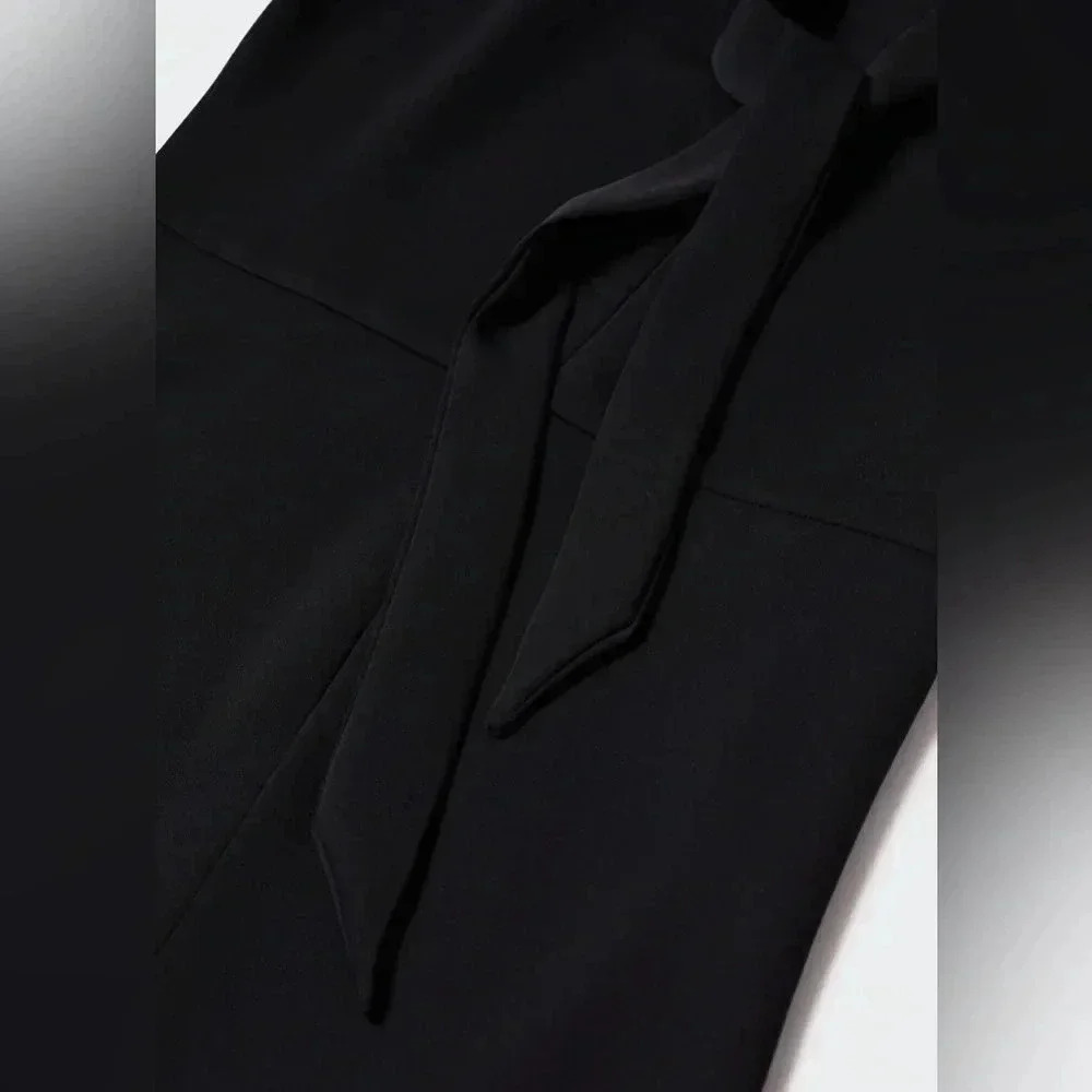 Mango Bow Dress Black NWT - Picture 7 of 9